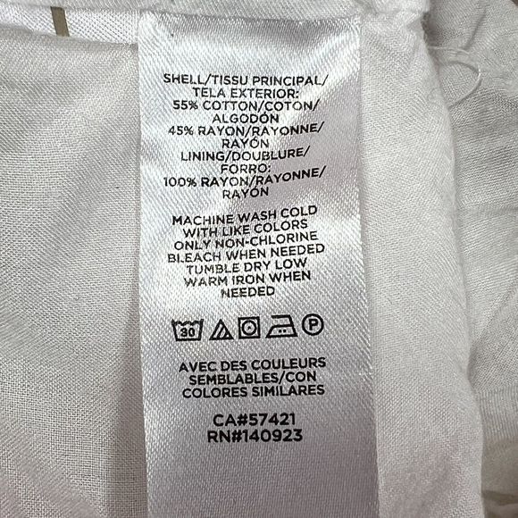 LOFT Dress Womens S Small Paradise Ruffle Button Sleeveless Tropical Flounce - Picture 10 of 15